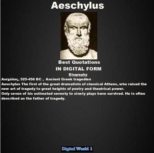 Aeschylus Best 56 Quotations (Download)