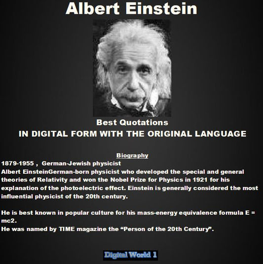 Albert Einstein Best 50 Quotations (Download)
