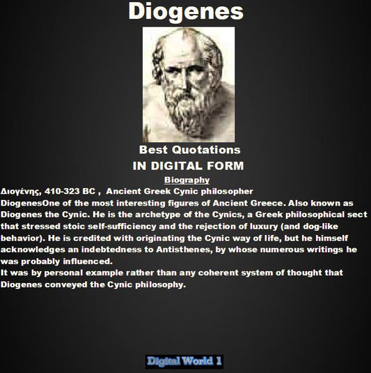 Diogenes Best 14 Quotations (Download)