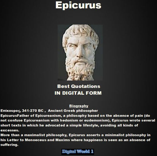 Epicurus Best 33 Quotations (Download)