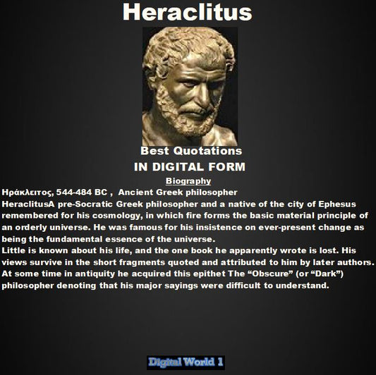 Heraclitus Best 35 Quotations (Download)