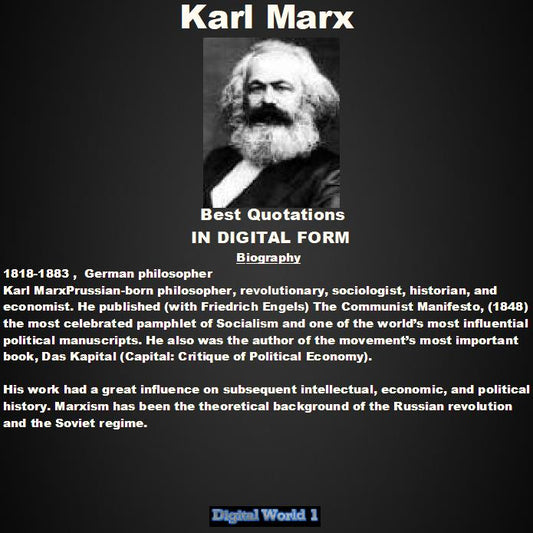 Karl Marx Best 20 Quotations (Download)