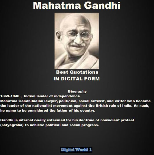 Mahatma Gandhi Best 32 Quotations (Download)