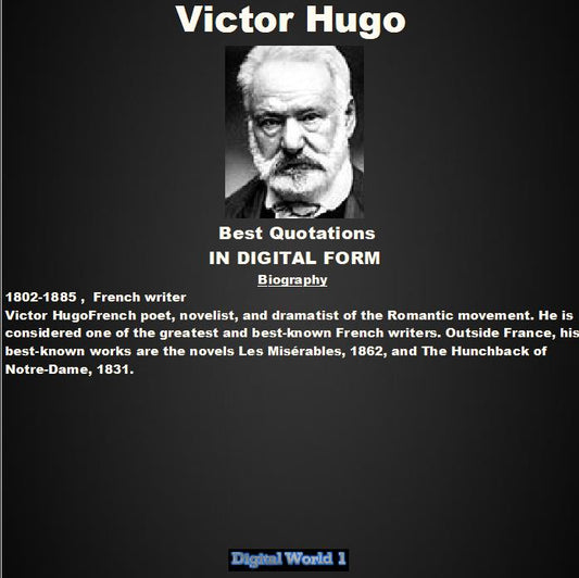 Victor Hugo Best 52 Quotations (Download)