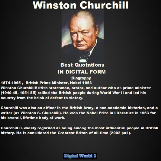 Winston Churchill Best 104 Quotations (Download)
